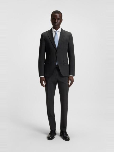 BOSS SLIM-FIT SUIT IN CHECKED CREASE-RESISTANT STRETCH WOOL