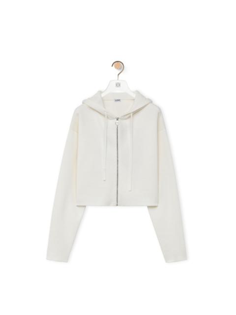 Anagram zip-up hoodie in wool