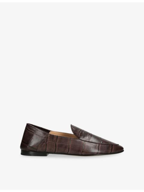 DEAR FRANCES Gio Croc-Effect Leather Loafers