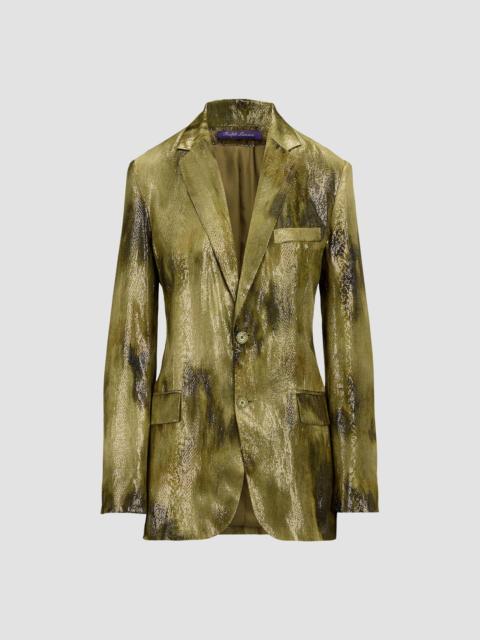 Ralph Lauren Women's Marcy Metallic Jacquard Blazer - Cypress Multi