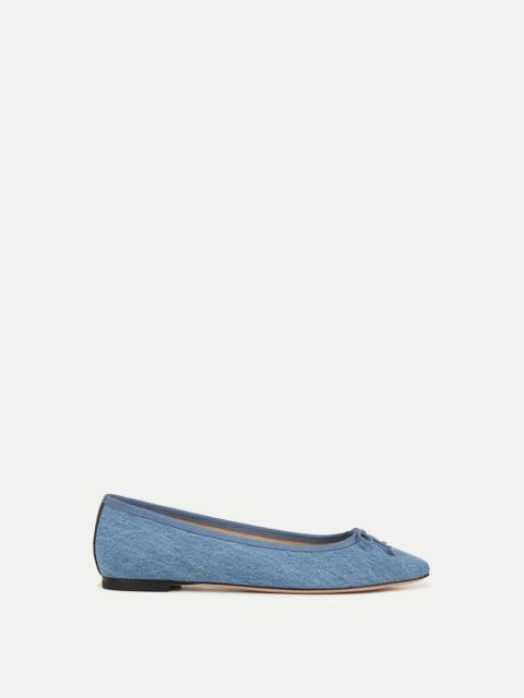 VERONICA BEARD CATHERINE DENIM BALLET FLAT