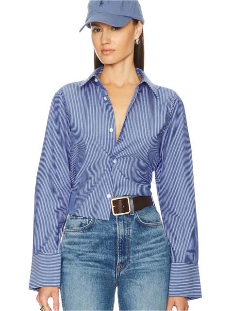 HELSA Pinstripe Poplin Fitted Shirt