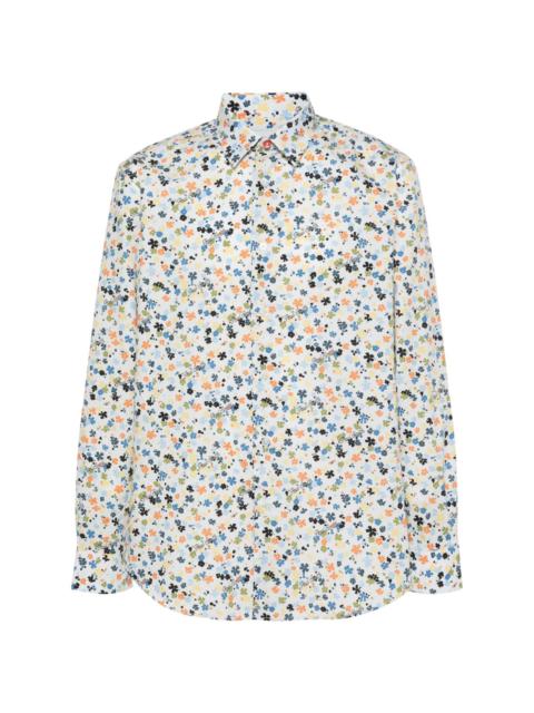 floral-print organic cotton shirt