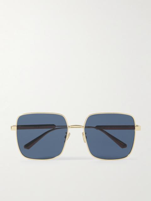 Dior Diorcannage S1u Gold-tone Square-frame Sunglasses
