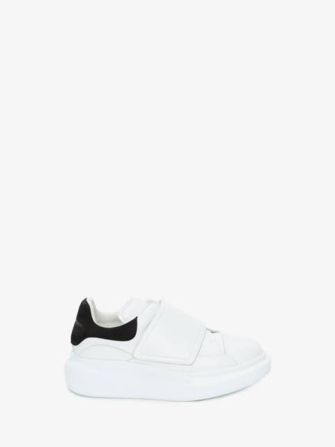 Alexander McQueen Kids Oversized Sneaker in White/black