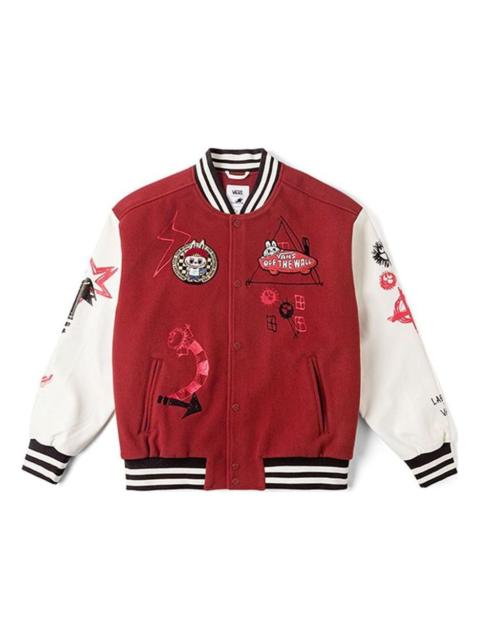 Vans x THE MONSTERS Baseball Jacket 'White Red' VN000JFB7BF