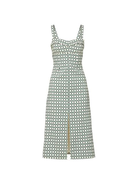 VERONICA BEARD COLLEEN STRETCH-LINEN MIDI DRESS