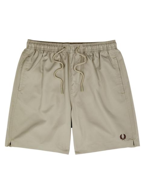 Fred Perry Logo-embroidered shell swim shorts