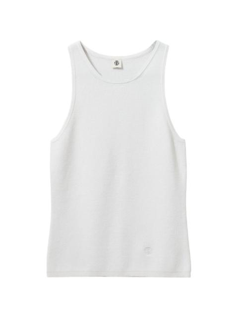 The Garment logo-embroidery ribbed top