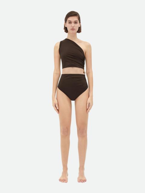 Bottega Veneta Light Nylon Swimsuit With Metal Knot