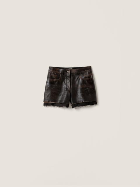 Miu Miu Nappa leather shorts