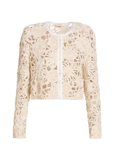 RAMY BROOK Women's Adelynn Textured Floral Cotton-Blend Jacket - Ivory