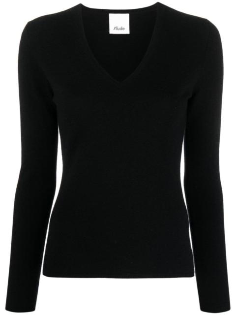 Allude V-neck cashmere jumper