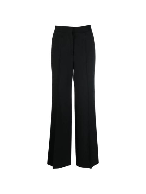 straight-leg tailored wool trousers