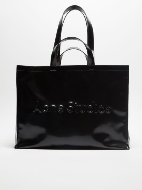 Logo shoulder tote bag - Black