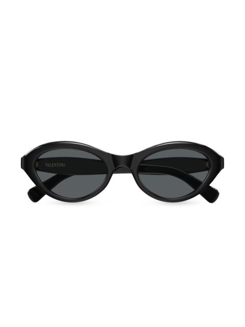 Valentino Women's Dauphin 52MM Cat-Eye Sunglasses - Black