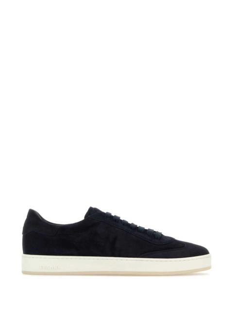 Church's Navy Blue Suede Largs 2 Sneakers Vitello
