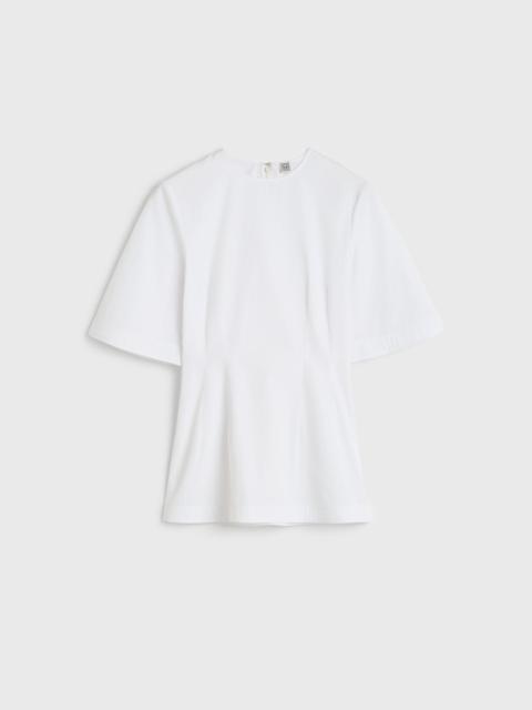 TOTEME Sculptural cotton top white