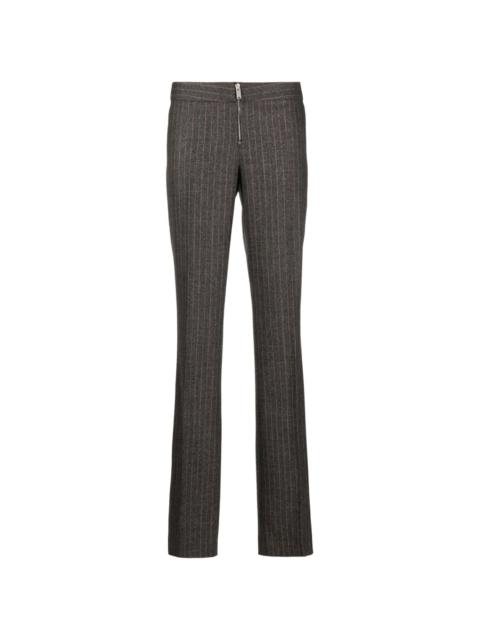 low-rise wool trousers