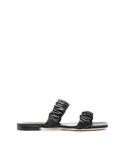 STAUD Maya leather flat sandals