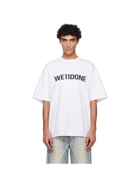 We11done White Large Basic Logo T-shirt
