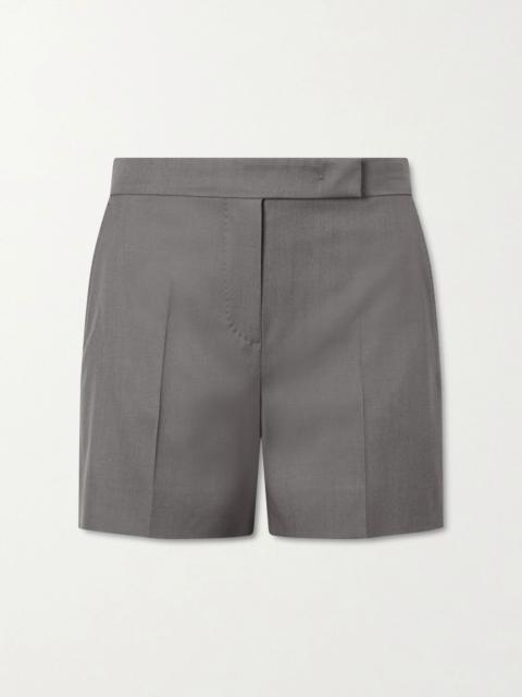 Max Mara Wool-twill shorts Gray
