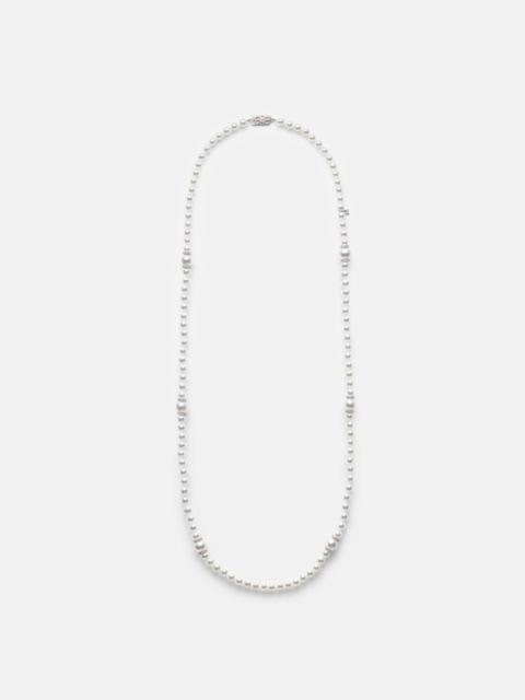 MIKIMOTO 18kt white gold necklace with diamonds and pearls