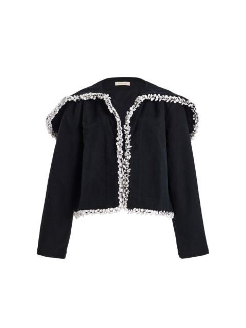 diotima Exclusive Shell-Trimmed Cotton Jacket black