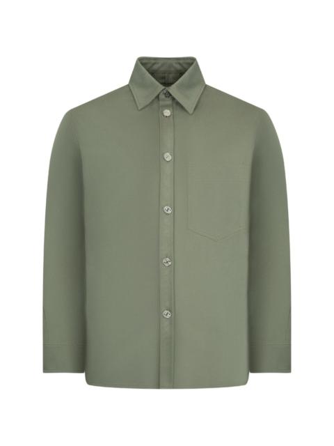 Givenchy logo-patch shirt jacket
