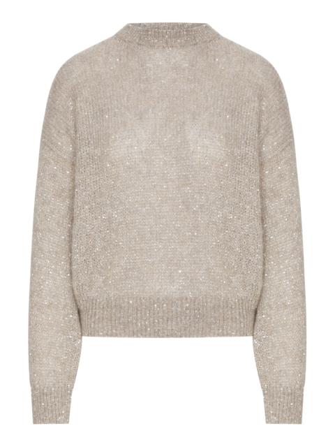 Brunello Cucinelli LUREX YARN SWEATER WITH SEQUINS