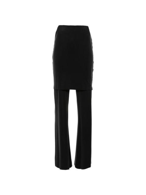 ALAINPAUL faded layered flared trousers