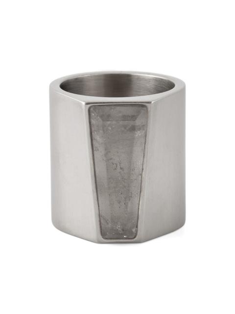 Rick Owens beveled crystal trunk ring