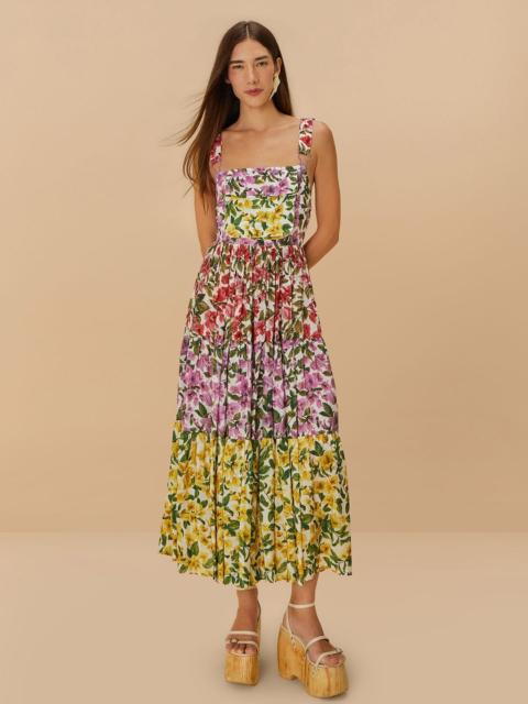 FARM RIO Mixed Bougainvillea Sleeveless Maxi Dress