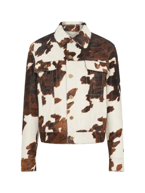 Miran Jacket in Ivory Cognac Multi Pony Hair