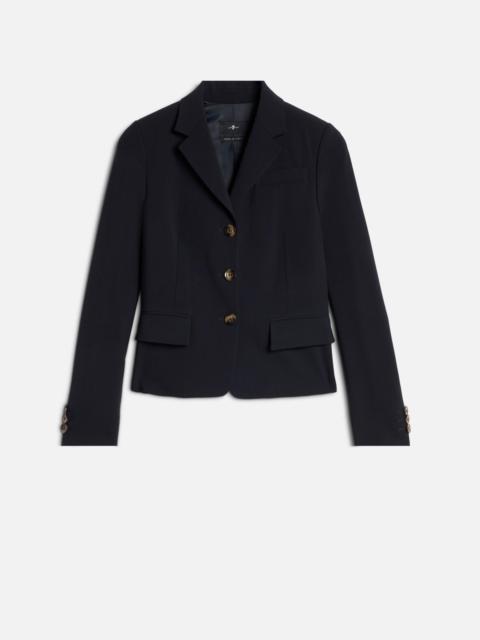 7 For All Mankind FITTED BLAZER in Wool Blend Dark Navy