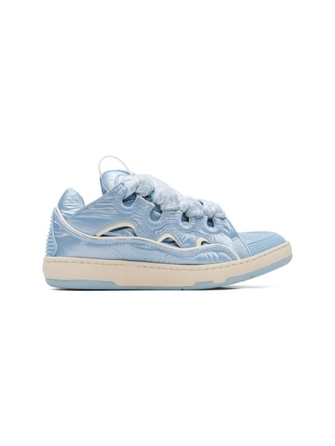 Lanvin Blue Nylon Curb Sneakers