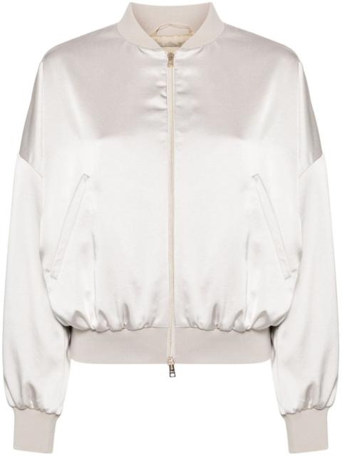 Herno logo-plaque bomber jacket