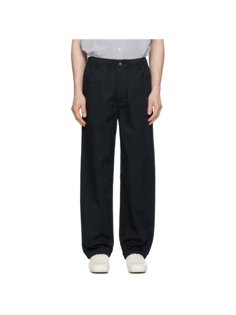 Navy Ragnar Fine Broken Twill Trousers