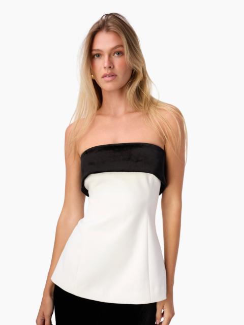 CAMI NYC ROHAN STRAPLESS TOP WHITE/BLACK