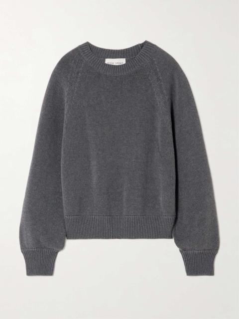 HIGH SPORT Lara knitted cotton sweater Charcoal