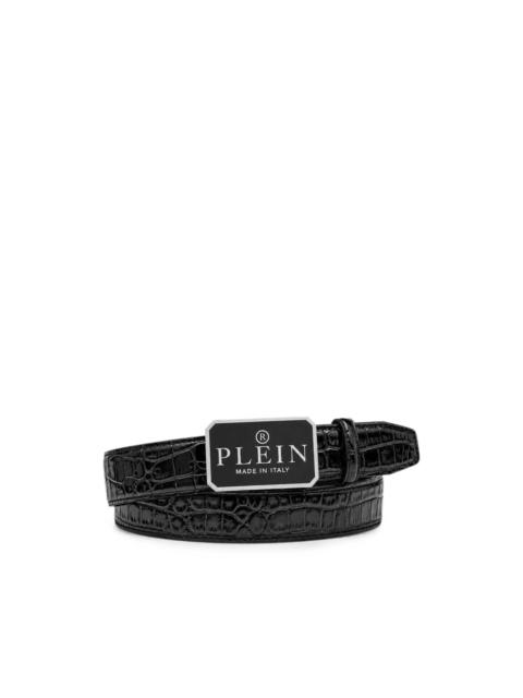 PHILIPP PLEIN leather belt cocco