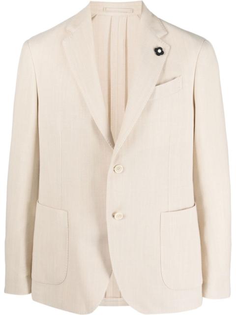 LARDINI woven single-breasted blazer