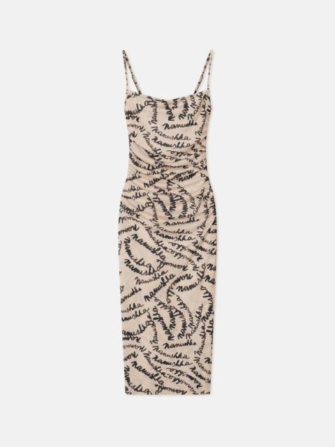 Nanushka Mesh Jersey Midi Dress