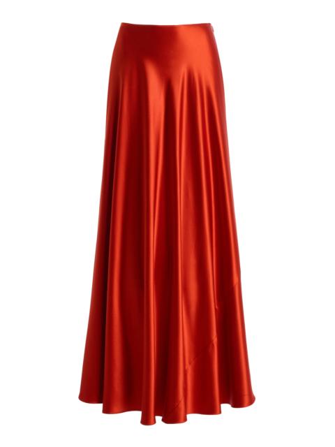 HEIRLOME Exclusive Antonia Silk Maxi Skirt orange