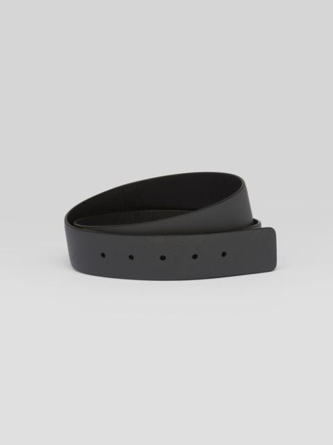 Reversible Saffiano leather belt strap