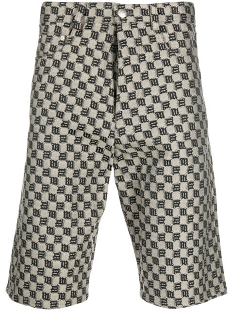 MISBHV monogram-print cotton-blend shorts