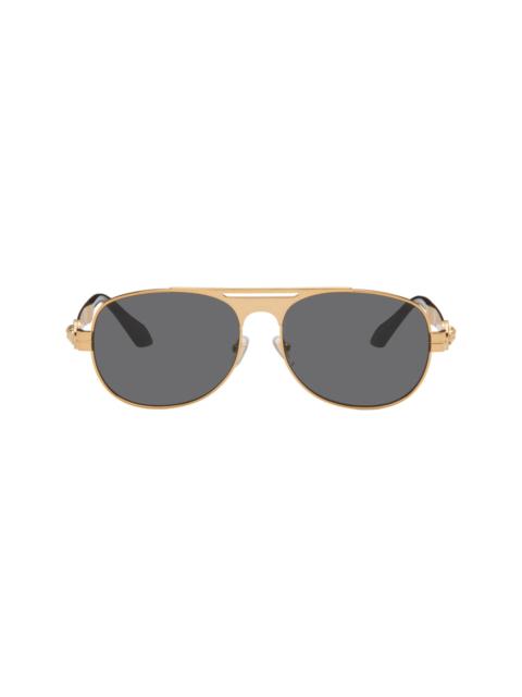 VERSACE Gold Clarck Pilot Sunglasses