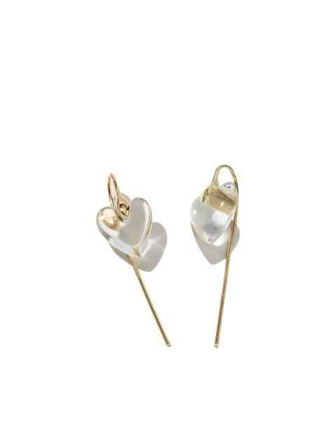 Otiumberg Heart quartz earrings