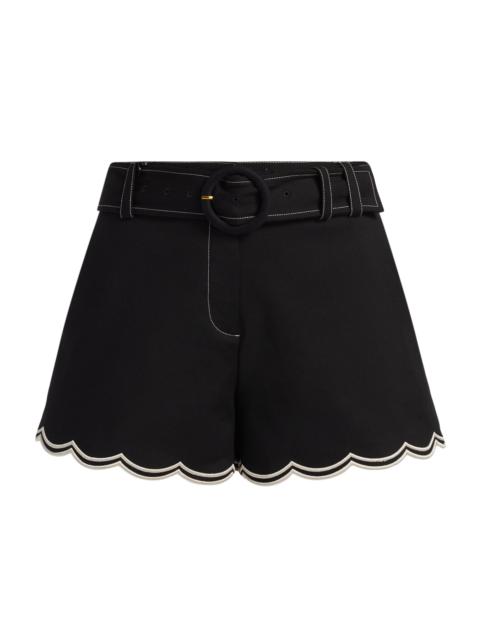 RAMY BROOK Women's Violeta Cotton-Blend Belted Shorts - Black