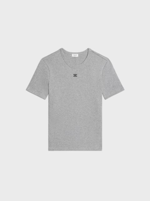 CELINE triomphe t-shirt IN RIBBED COTTON JERSEY